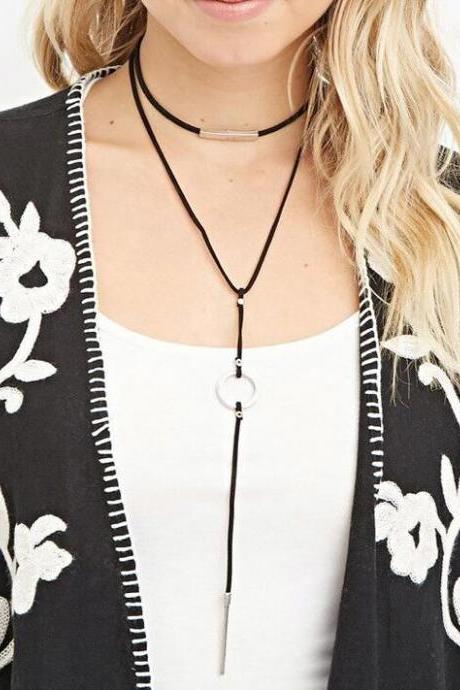 Korea Contracted Velvet Tassel Necklaces